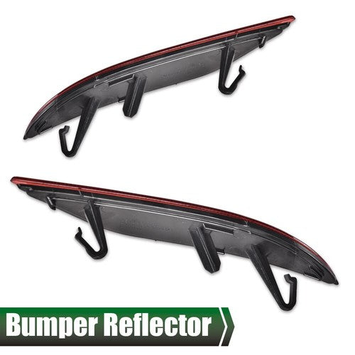 Solid Spare Fit For 16-2022 Chevrolet Malibu Rear Bumper Reflector Driver+Passenger Side Red