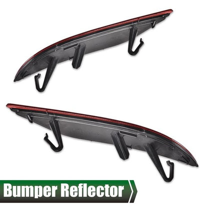 Solid Spare Fit For 16-2022 Chevrolet Malibu Rear Bumper Reflector Driver+Passenger Side Red