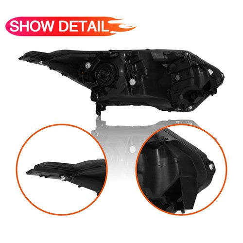 Headlights Assembly Headlamp Halogen Fit 2016 2017 2018 Honda HR-V HRV LH+RH
