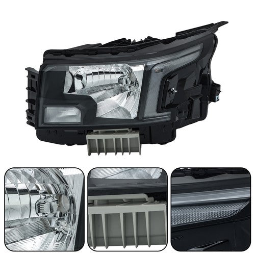 Solid Spare Headlight Black Driver Side Halogen Type For Nissan Frontier 2022-2023 Factory