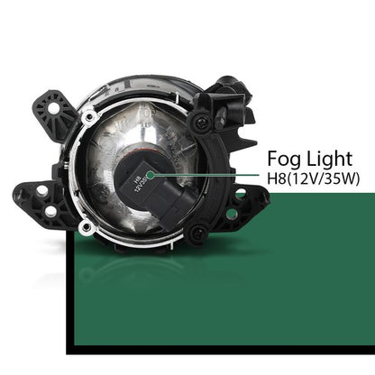 Solid Spare Halogen Fog Lights Driving Lamps Left+Right Fit For 2006-2014 Mercedes-Benz