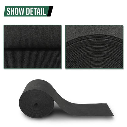 Solid Spare 12" x 100' Ribbed Bunk Carpet / Marine Boat Trailer Runners / Outdoor - Black