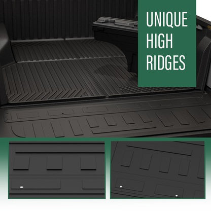 Solid Spare Fit For 2021-2024 Ford Bronco 4 Door TPE Cargo Mat Back Seat Cover Protector