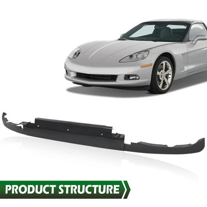 Solid Spare Fit For 2005-2013 C6 Corvette 3pcs Front Lower Spoiler Kit w/ Mount Hardware