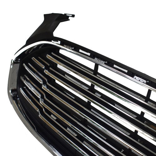 Solid Spare New For Ford Fusion 2013-2016 2pcs Chrome Grill Front Upper & Lower Grille Kit