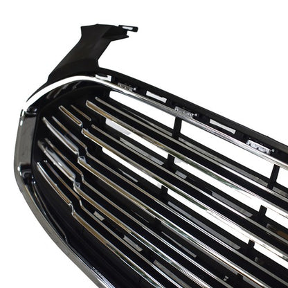 Solid Spare New For Ford Fusion 2013-2016 2pcs Chrome Grill Front Upper & Lower Grille Kit