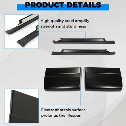 Solid Spare Rocker Panel Cab Corner Kit For 88-98 Chevy&GMC C/K 15 25 3500 2DR Extended Cab