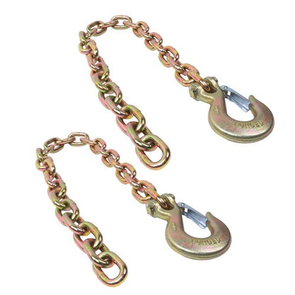 Solid Spare 3/8"×35" 2 Pcs G70 26400Lbs Trailer Safety Chain With Clevis Slip Hook