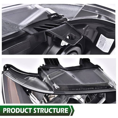 Solid Spare Fit For 2007-2014 Chevy Tahoe Suburban 1500 Black Headlight Headlamp Right Side