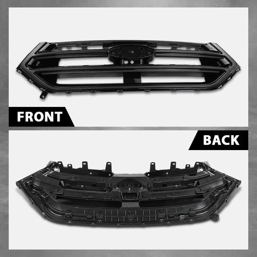 Solid Spare Front Bumper Upper Grille W/ Camera Hole Fit For 2015 2016 2017 2018 Ford Edge