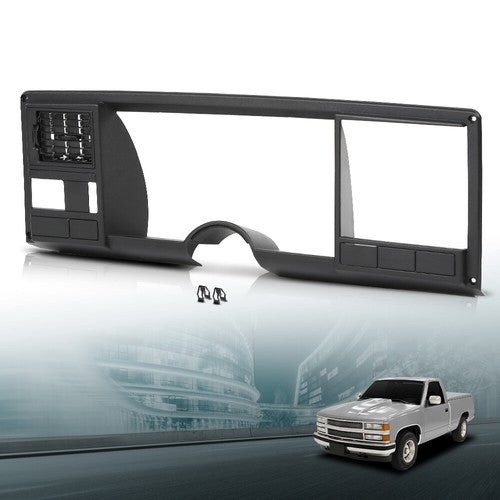 Solid Spare Gauge Cluster Dash Bezel Trim Black Fit For 1988-1994 Chevrolet GMC C/K Truck