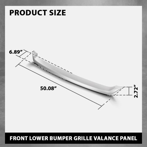 Solid Spare Air Dam Deflector Lower Valance Apron Front Silver Fit For 2015-2018 Ford Edge