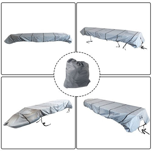 Solid Spare 1PCS Grey 210D Jon Boat Cover 12ft×56inch Water Proof Trailerable For Jon Boat