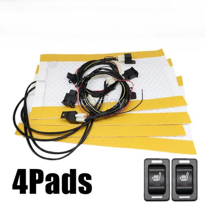 Car Switch 12V Universal For Trucks Carbon Fiber Heated Seat Heater Pad Kit