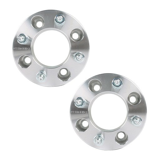 Solid Spare Wheel Spacers For Honda Rincon 680 4x110 2" 74mm M10x1.25 Silver X2