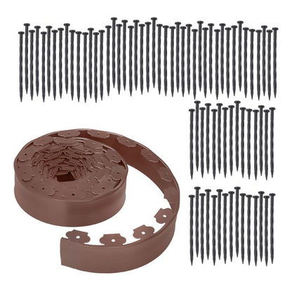 Solid Spare 49FT 4"Garden Landscape Edging With 75 8-In Spikes No Dig Lawn Edging Border