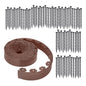 Solid Spare 49FT 4"Garden Landscape Edging With 75 8-In Spikes No Dig Lawn Edging Border