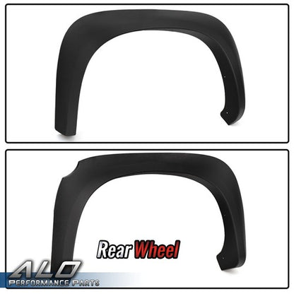 Solid Spare Set of 4 Factory Style Fender Flares Fit For 2005-2011 Dodge Dakota Matte Black