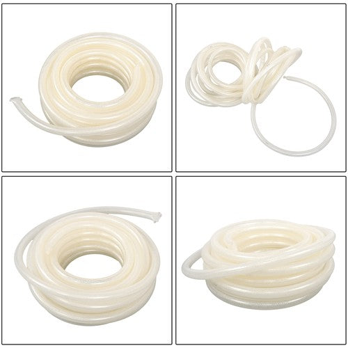 Solid Spare 3/4" ID x 1"OD 50ft Clear Braided PVC Hose High Pressure Reinforced Flexible New