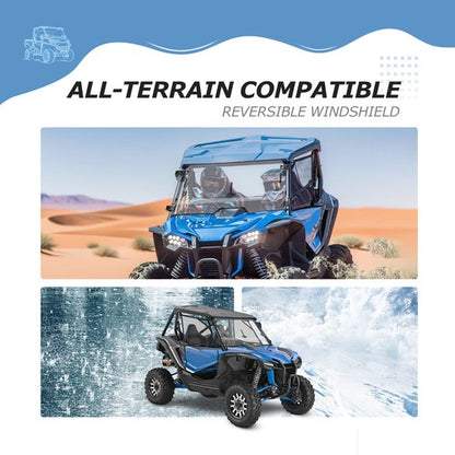 Solid Spare 2-IN-1 Coated Windshield Flip Scratch Resistant For Honda Talon 1000X1000R 2019+