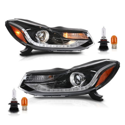 Solid Spare Projector Headlights Headlamps w/ LED DRL Fit For 17-22 Chevy Trax Left+Right
