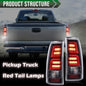 Solid Spare Black LED Tail Lights Fit for 99-06 Chevy Silverado 99-02 GMC Sierra 1500 2500