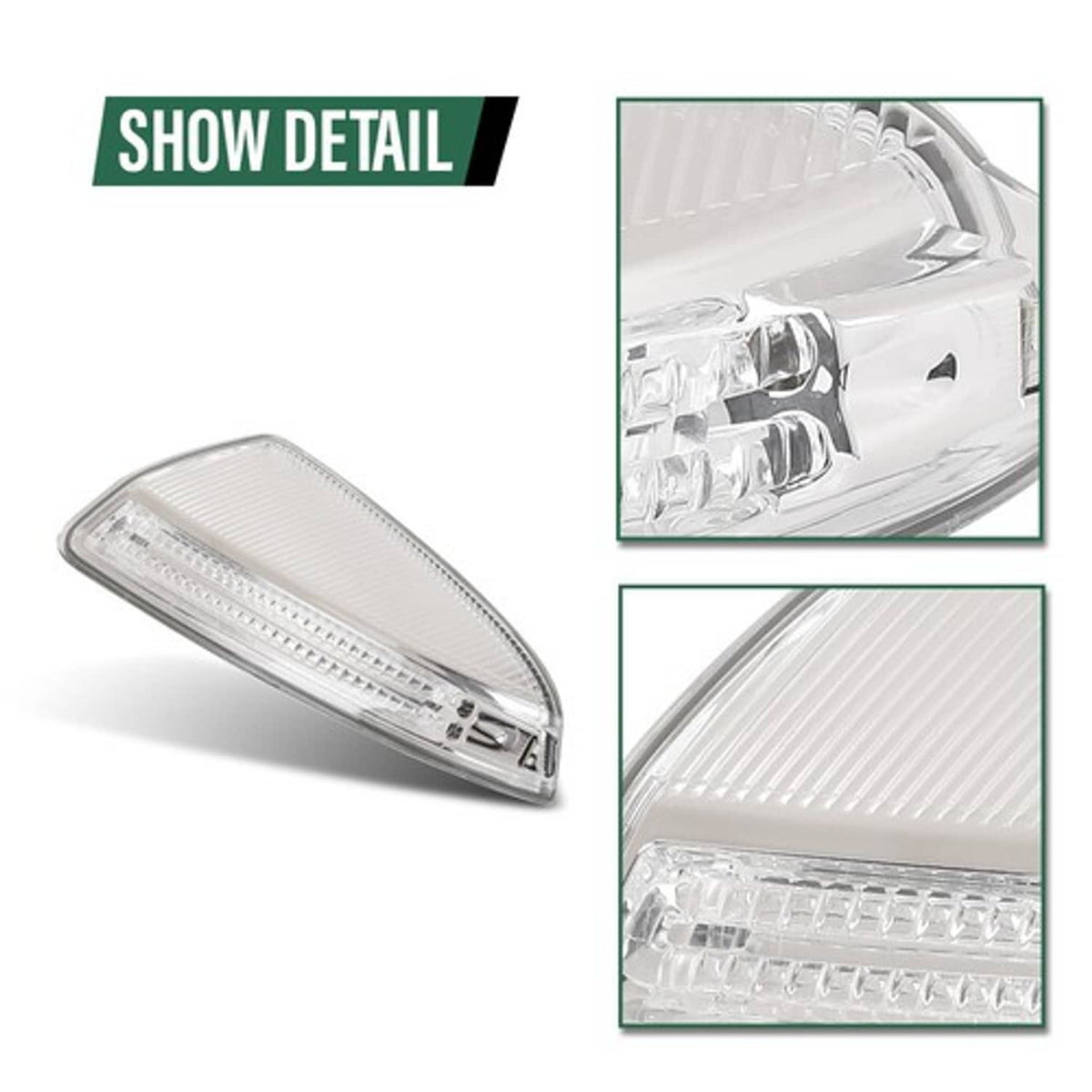 Solid Spare Door Mirror Turn Signal Light LH Fit For 08-14 Mercedes Benz C250 C300 C350 C63