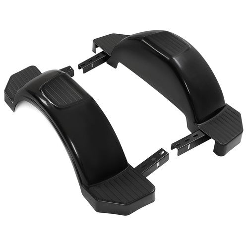 Solid Spare Glossy Black 2 (TWO) SINGLE AXLE TRAILER FENDERS FOR 13" WHEELS TIRES SKIRT BOAT