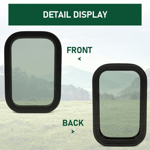 Solid Spare Vertical RV Window Cargo Trailer w/Trim Ring Screws Tinted Glass 12"X18"X1 1/2"