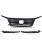 Solid Spare Fit For 2019-2021 Honda Pilot Front Bumper Upper Grille Trim Assembly Grill