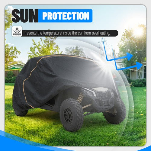 Solid Spare 2 Seat Vehicle Storage Dust Cover for Can-Am Maverick X3,Teryx Polaris RZR UTV