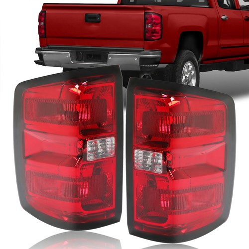 Solid Spare For Chevy Silverado 1500 2500 3500 2014-2018 19 Rear Tail Lights Brake Lamps Set