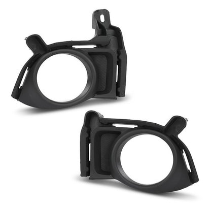 Solid Spare Fit For 2014 2015 2016 Toyota Highlander Front Bumper Fog Light Bezel Lamp Trim