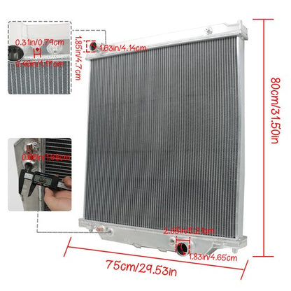 Solid Spare 3 Row Aluminum Radiator For 2003-05 06 07 Ford F-250 F-350 F450 6.0L Powerstroke