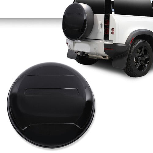 Solid Spare Fit For 20-23 Land Rover Defender Spare Tyre Tire Cover Wheel Cover Black