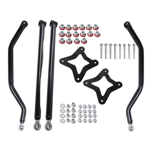 Solid Spare High Clearance Boxed Rear Radius Arms for Polaris RZR XP 1000 - Black
