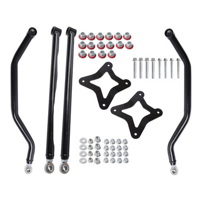 Solid Spare High Clearance Boxed Rear Radius Arms for Polaris RZR XP 1000 - Black