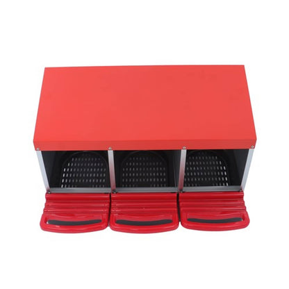 Solid Spare Red Chicken Egg Laying Box With Lided Cover Chicken Nest Boxes Coop Metal 3 Hole