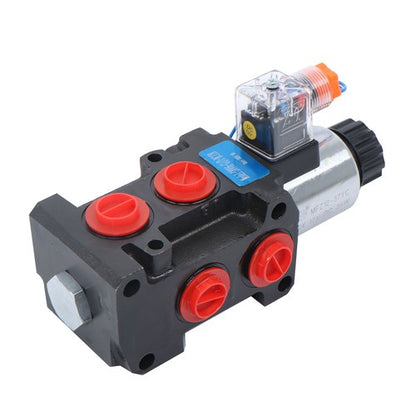 Solid Spare 13GPM Hydraulic Adjustable Variable Flow Control Valve 6 Port 12V DC New