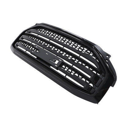 Solid Spare Compatible For GMC Acadia 2017-19 Gloss Black Front Bumper Upper Grille Plastic