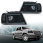 Solid Spare Fit For 04-08 Ford F-150/Lincoln Mark LT Smoke/Black LED DRL Headlight/Lamps