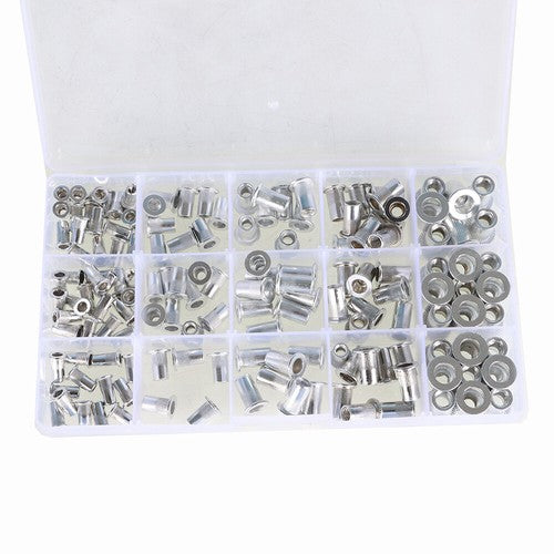 Solid Spare 150 Pack Aluminum Rivet Nut Kit Rivnut Nutsert Standard Inch SAE Imperial