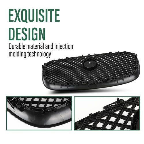 Solid Spare Front Bumper Upper Mesh Grille Fit For 2012 2013 2014 2015 Jaguar XF XFR Black