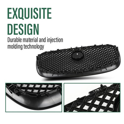 Solid Spare Front Bumper Upper Mesh Grille Fit For 2012 2013 2014 2015 Jaguar XF XFR Black