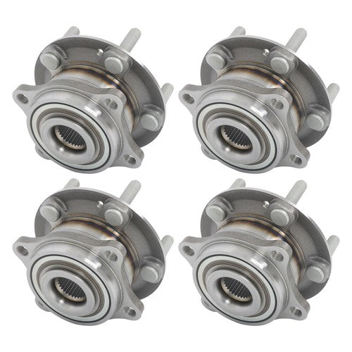 Solid Spare 4pcs AWD For Hyundai Santa Fe 2007-14 Sorento 11-15 Front Rear Wheel Hub Bearing