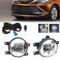 LED Fog Driving Lights Set For 2021-2025 2023 TY Sienna Harness Switch Kits Pair