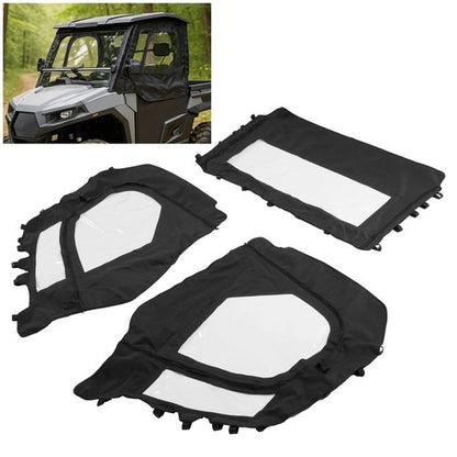 Solid Spare For T-Boss 550 750 560 760 UTV New PVC Soft Half Door Enclosure Black+Clear