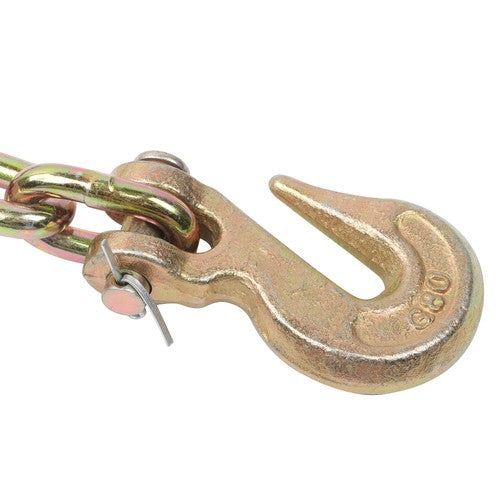 Solid Spare 4900lbs Transportation Bundle Chain Steel Gold G80 5/16in×12ft W/Clevis Hooks