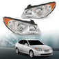 Solid Spare Fit For 2007-2010 Hyundai Elantra Clear Chrome Headlights Assembly Left+Right
