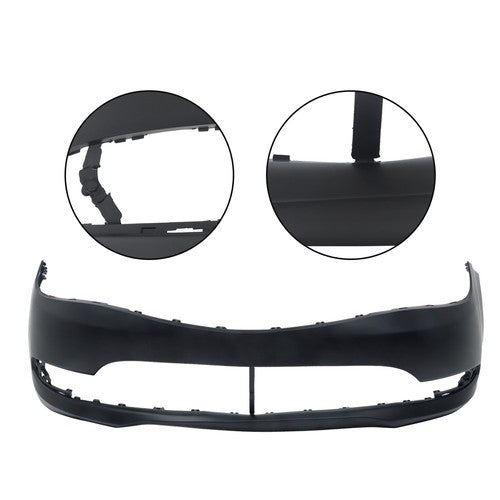 Solid Spare Front Bumper Cover Plastic Black Without Sensor Holes For Chrysler 200 2015-2018